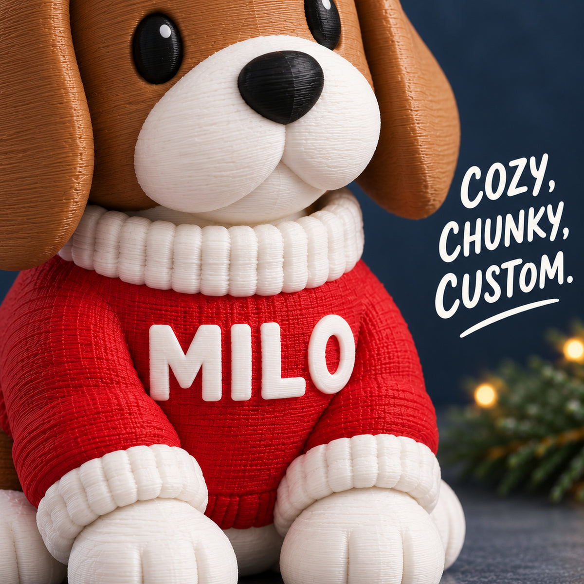 Personalized Dog Sweater 3D Ornament - Custom Christmas Keepsake - image 6