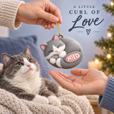 Personalized Curled Cat 3D Ornament - Custom Christmas Keepsake - image 8