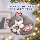 Personalized Curled Cat 3D Ornament - Custom Christmas Keepsake - image 9