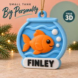 Personalized Fishbowl 3D Ornament - Custom Christmas Keepsake - image 1