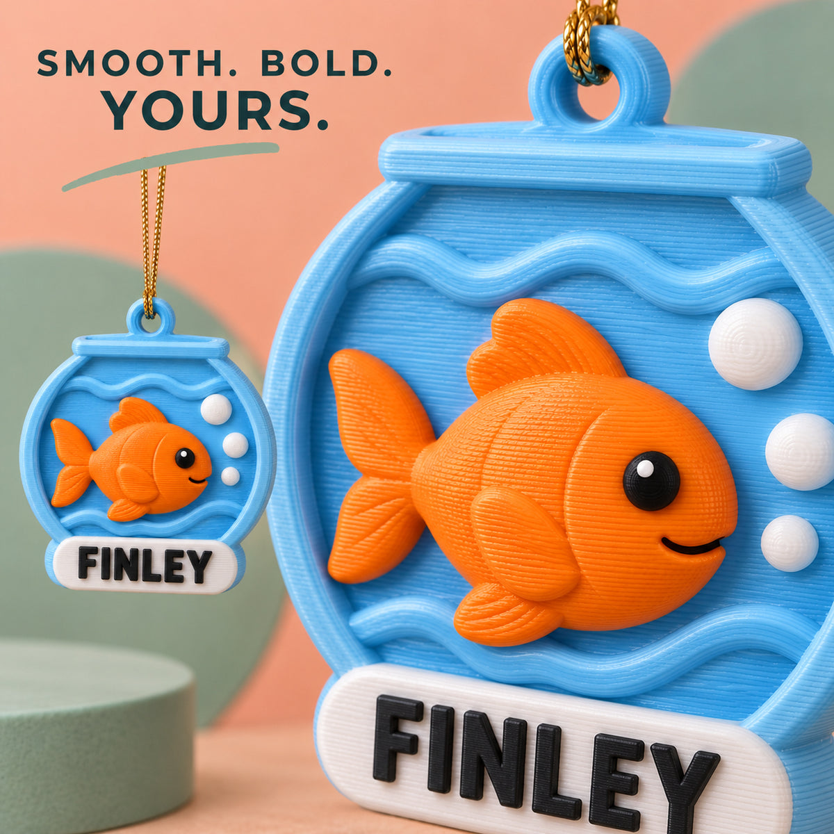 Personalized Fishbowl 3D Ornament - Custom Christmas Keepsake - image 6