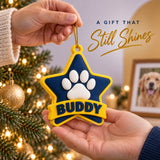 Personalized Memorial Star Paw 3D Ornament - Custom Christmas Keepsake - image 8