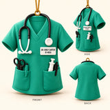 Personalized Doctor Scrubs 3D Ornament - Custom Christmas Keepsake - image 2