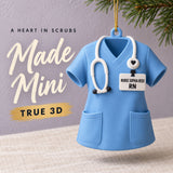 Personalized Nurse Scrubs 3D Ornament - Custom Christmas Keepsake - image 1