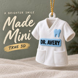 Personalized Dentist Tunic 3D Ornament - Custom Christmas Keepsake - image 1
