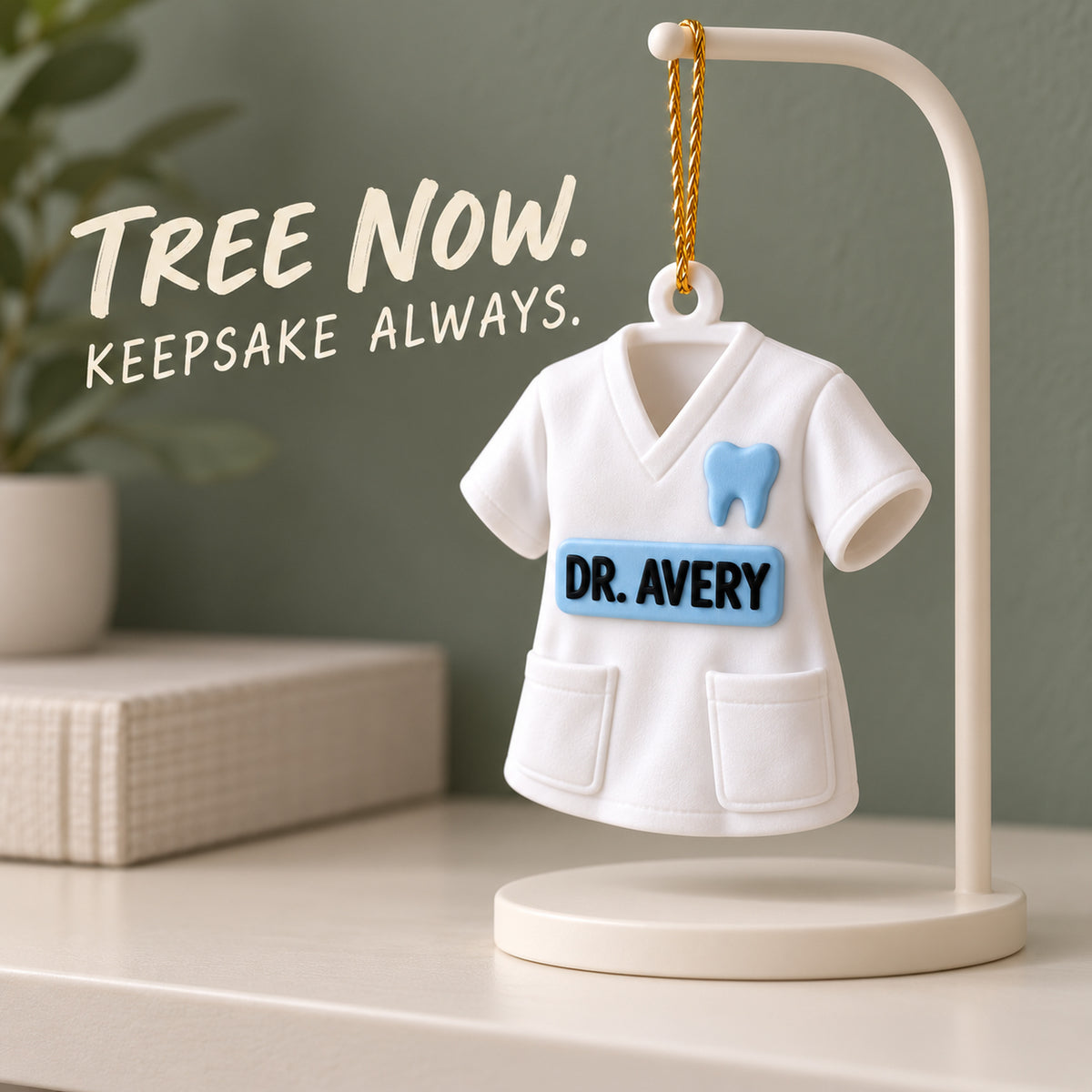 Personalized Dentist Tunic 3D Ornament - Custom Christmas Keepsake - image 9