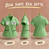 Personalized Veterinarian Scrubs 3D Ornament - Custom Christmas Keepsake - image 2
