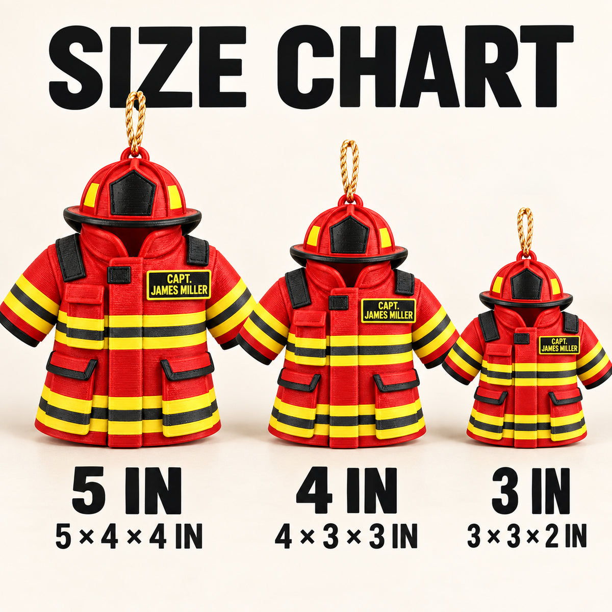 Personalized Firefighter Outfit 3D Ornament - Custom Christmas Keepsake - image 5