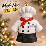 Personalized Chef Coat 3D Ornament - Custom Christmas Keepsake - image 1