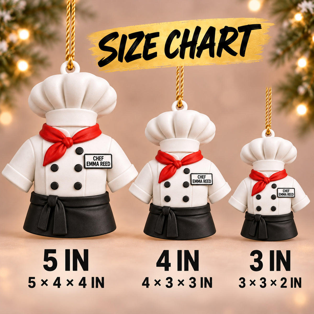 Personalized Chef Coat 3D Ornament - Custom Christmas Keepsake - image 5