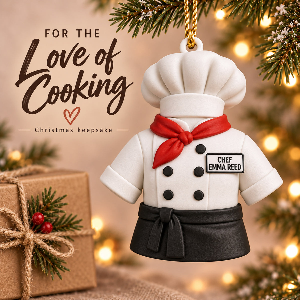 Personalized Chef Coat 3D Ornament - Custom Christmas Keepsake - image 9