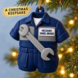 Personalized Mechanic Jumpsuit Wrench 3D Ornament - Custom Christmas Keepsake - image 9