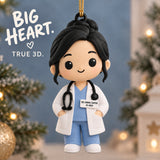 Personalized Chibi Doctor 3D Ornament - Custom Christmas Keepsake - image 1