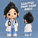 Personalized Chibi Doctor 3D Ornament - Custom Christmas Keepsake - image 4