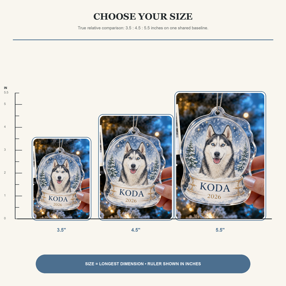 Personalized Snow Globe Dog Photo Acrylic Ornament - Custom Pet Keepsake - image 6