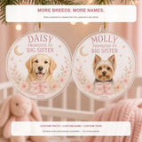 Personalized Big Sister Pregnancy Reveal Dog Photo Acrylic Ornament - Custom Pet Keepsake - image 4