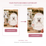 Personalized Dog Groomer Thank You Photo Acrylic Ornament - Custom Pet Keepsake - image 3