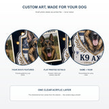 Personalized K9 Handler Pet Memorial Photo Acrylic Ornament - Custom Pet Keepsake - image 5