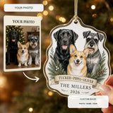 Personalized Three Dog Family Photo Acrylic Ornament - Custom Pet Keepsake - image 1