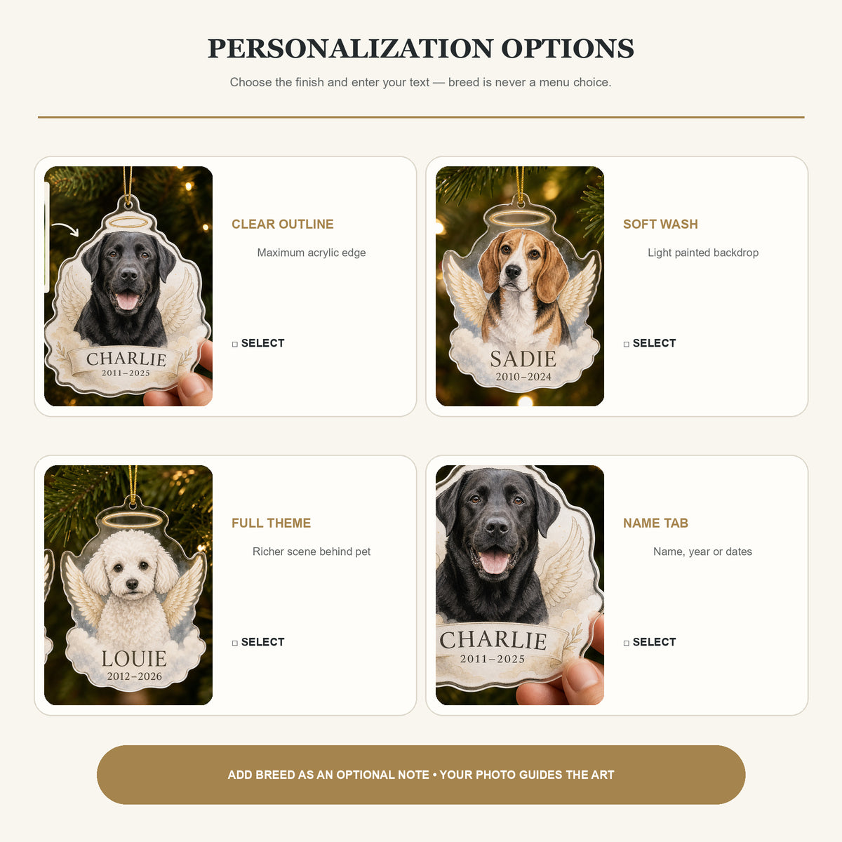Personalized Angel Wings Pet Memorial Photo Acrylic Ornament - Custom Pet Keepsake - image 8