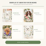 Personalized Birth Flower Dog Photo Acrylic Ornament - Custom Pet Keepsake - image 2