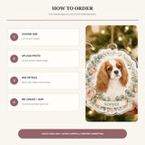 Personalized Floral Wreath Dog Photo Acrylic Ornament - Custom Pet Keepsake - image 10