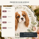 Personalized Floral Wreath Dog Photo Acrylic Ornament - Custom Pet Keepsake - image 9
