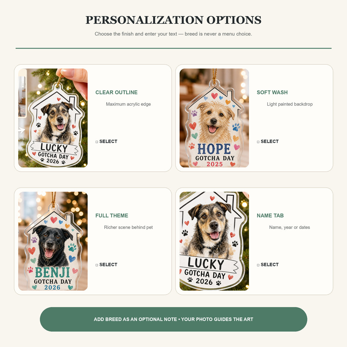 Personalized Gotcha Day Dog Photo Acrylic Ornament - Custom Pet Keepsake - image 8