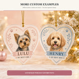 Personalized Heart Frame Dog Mom Photo Acrylic Ornament - Custom Pet Keepsake - image 4
