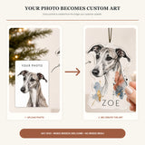 Personalized Minimal Ink Splash Dog Photo Acrylic Ornament - Custom Pet Keepsake - image 3