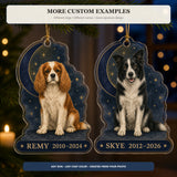 Personalized Moonlit Goodnight Pet Memorial Photo Acrylic Ornament - Custom Pet Keepsake - image 4
