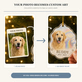 Personalized Rainbow Bridge Pet Memorial Photo Acrylic Ornament - Custom Pet Keepsake - image 3