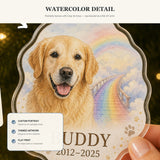 Personalized Rainbow Bridge Pet Memorial Photo Acrylic Ornament - Custom Pet Keepsake - image 5