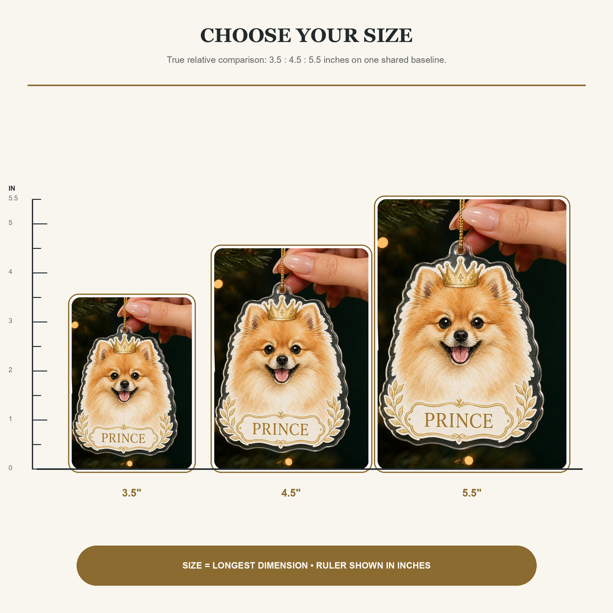 Personalized Royal Crown Dog Photo Acrylic Ornament - Custom Pet Keepsake - image 6