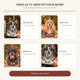 Personalized Rustic Plaid Dog Photo Acrylic Ornament - Custom Pet Keepsake - image 2