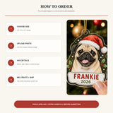Personalized Santa Hat Dog Photo Acrylic Ornament - Custom Pet Keepsake - image 10