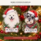 Personalized Santa Hat Dog Photo Acrylic Ornament - Custom Pet Keepsake - image 4
