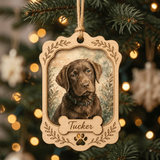 Personalized Lavender Portrait Dog Photo Wood Ornament - Custom Pet Keepsake - image 7
