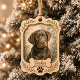 Personalized Lavender Portrait Dog Photo Wood Ornament - Custom Pet Keepsake - image 8