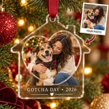 Personalized Pet Gotcha Day Acrylic Ornament - Custom Photo Keepsake - image 1
