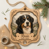Personalized Lavender Round Pet Memorial Photo Wood Ornament - Custom Pet Keepsake - image 5