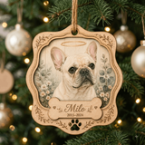 Personalized Angel Halo Pet Memorial Photo Wood Ornament - Custom Pet Keepsake - image 2