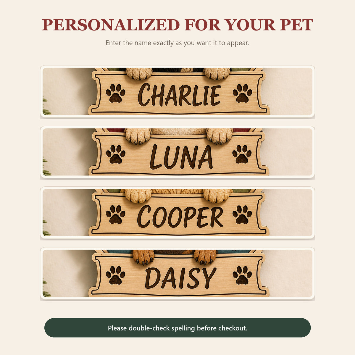 Personalized Dog Snow Globe Photo Wood Ornament - Custom Pet Keepsake - image 10
