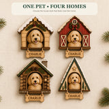 Personalized Doghouse Pet Portrait Photo Wood Ornament - Custom Pet Keepsake - image 3