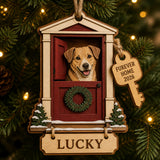 Personalized Furever Home Door Photo Wood Ornament - Custom Pet Keepsake - image 1