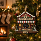 Personalized Holiday Barkery Photo Wood Ornament - Custom Pet Keepsake - image 5