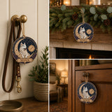 Personalized Celestial Zodiac Dog Photo Wood Ornament - Custom Pet Keepsake - image 2