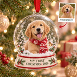 Personalized Puppy First Christmas Acrylic Ornament - Custom Photo Keepsake - image 1