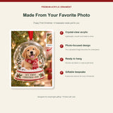 Personalized Puppy First Christmas Acrylic Ornament - Custom Photo Keepsake - image 2