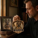 Personalized Faithful Collar Pet Memorial Photo Wood Ornament - Custom Pet Keepsake - image 5